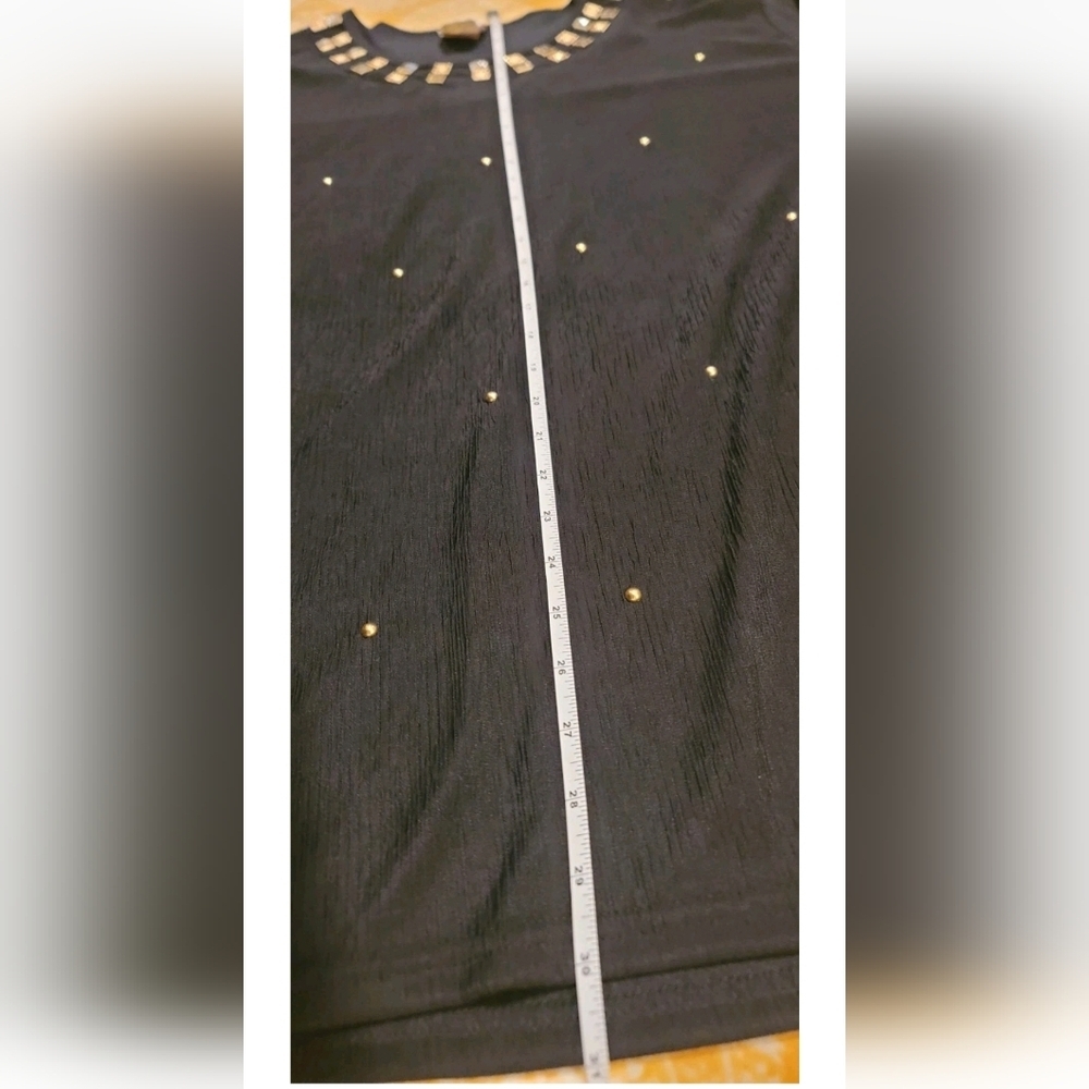 Vintage Bobbie Brooks Plus Size 22 Black Long Sleeve Top With Gorgeous Details - Picture 8 of 8